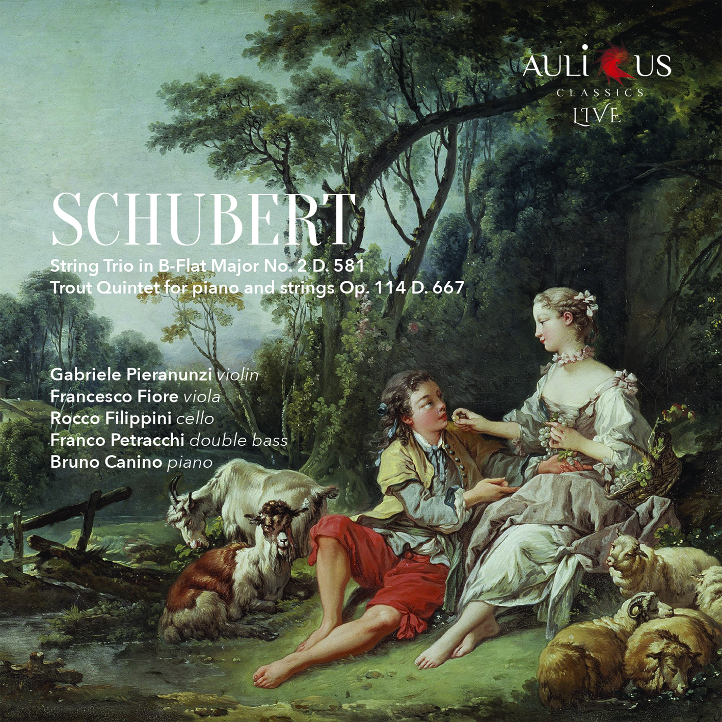 Schubert: String Trio In B Flat Major No. 2 D. 581 – Trout Quintet for Piano and Strings Op. 114 D. 667